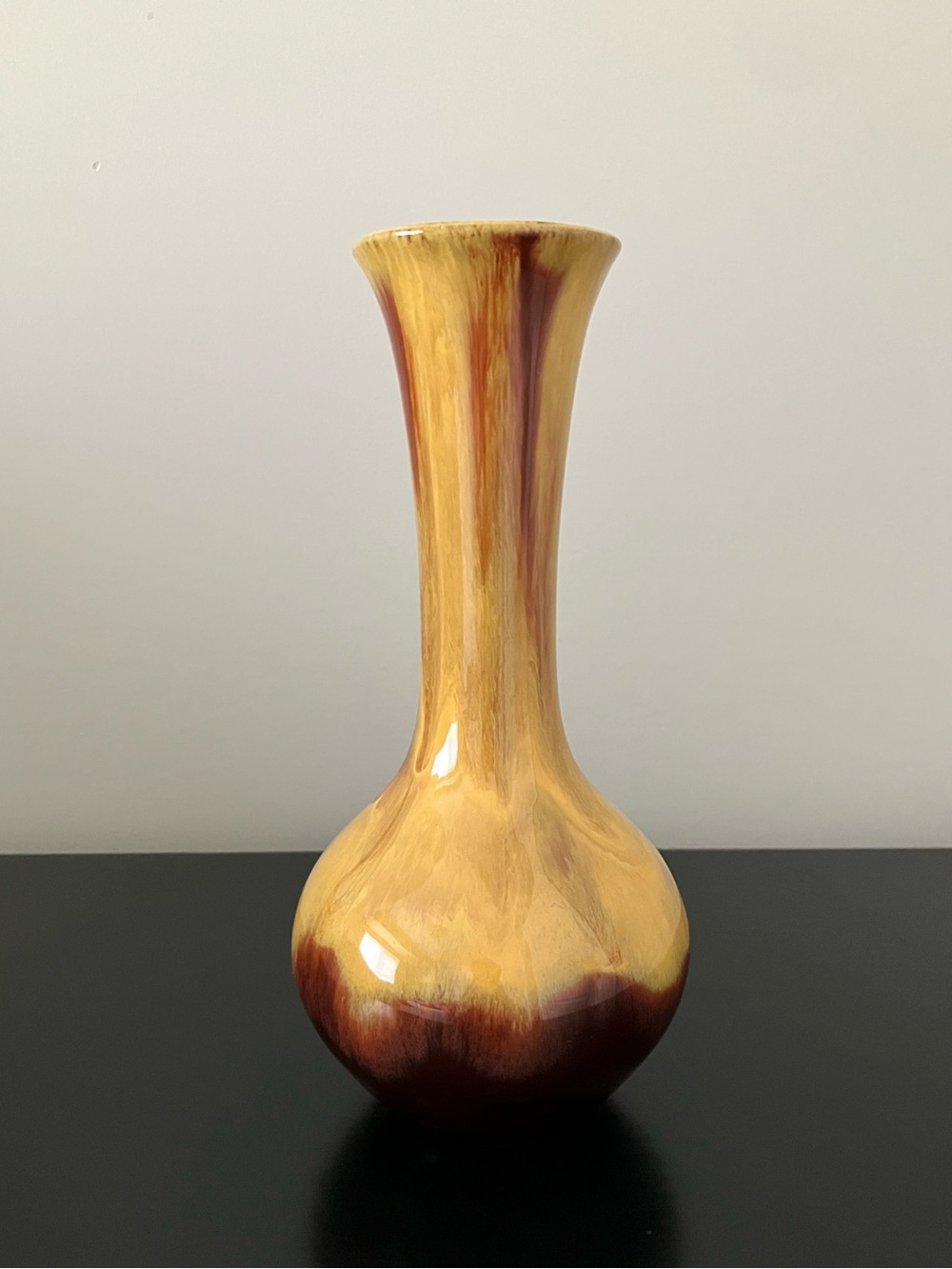 Vintage BMP Harvest Gold Vase - Home Accents